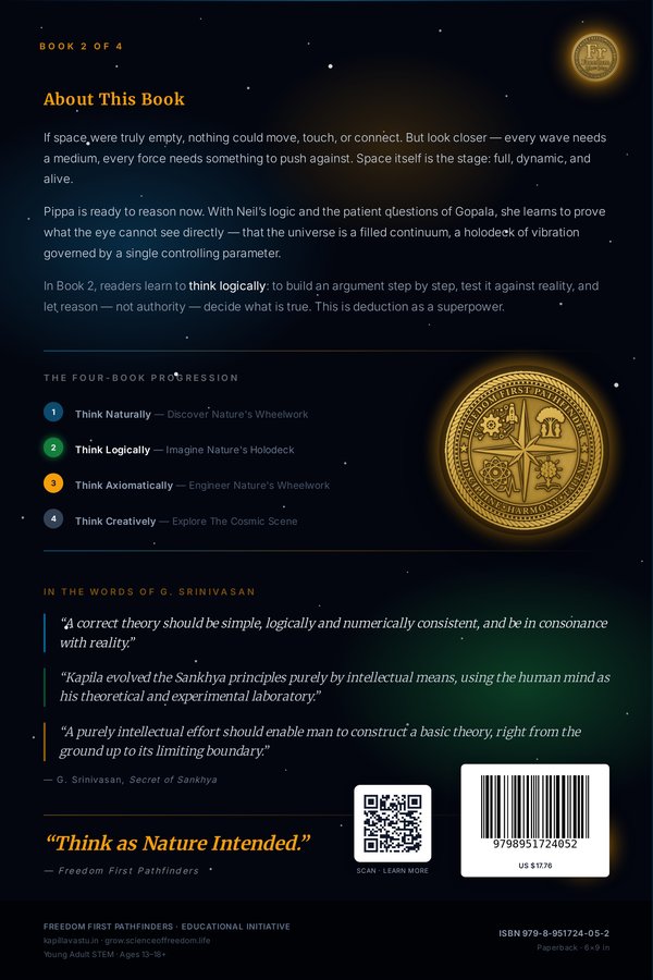 Back cover of Think Logically — Imagine Nature's Holodeck
