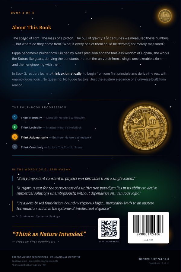 Back cover of Think Axiomatically — Engineer Nature's Wheelwork