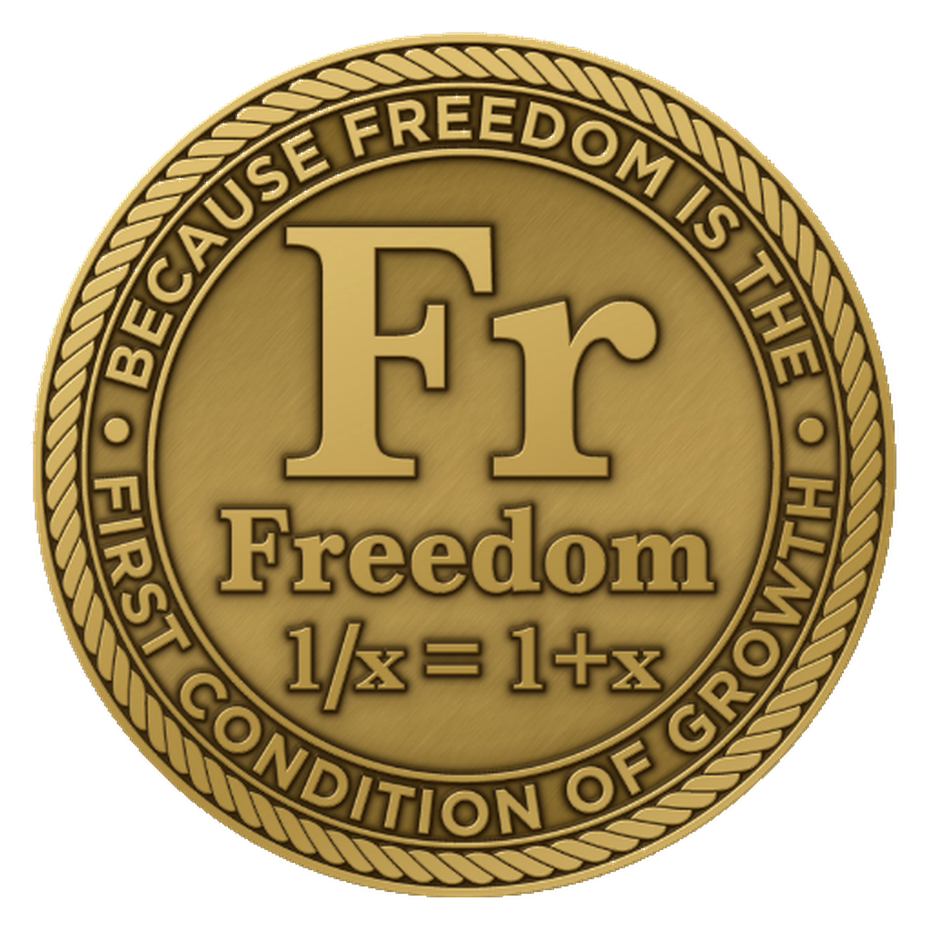 Obverse of the Freedom First Pathfinder challenge coin